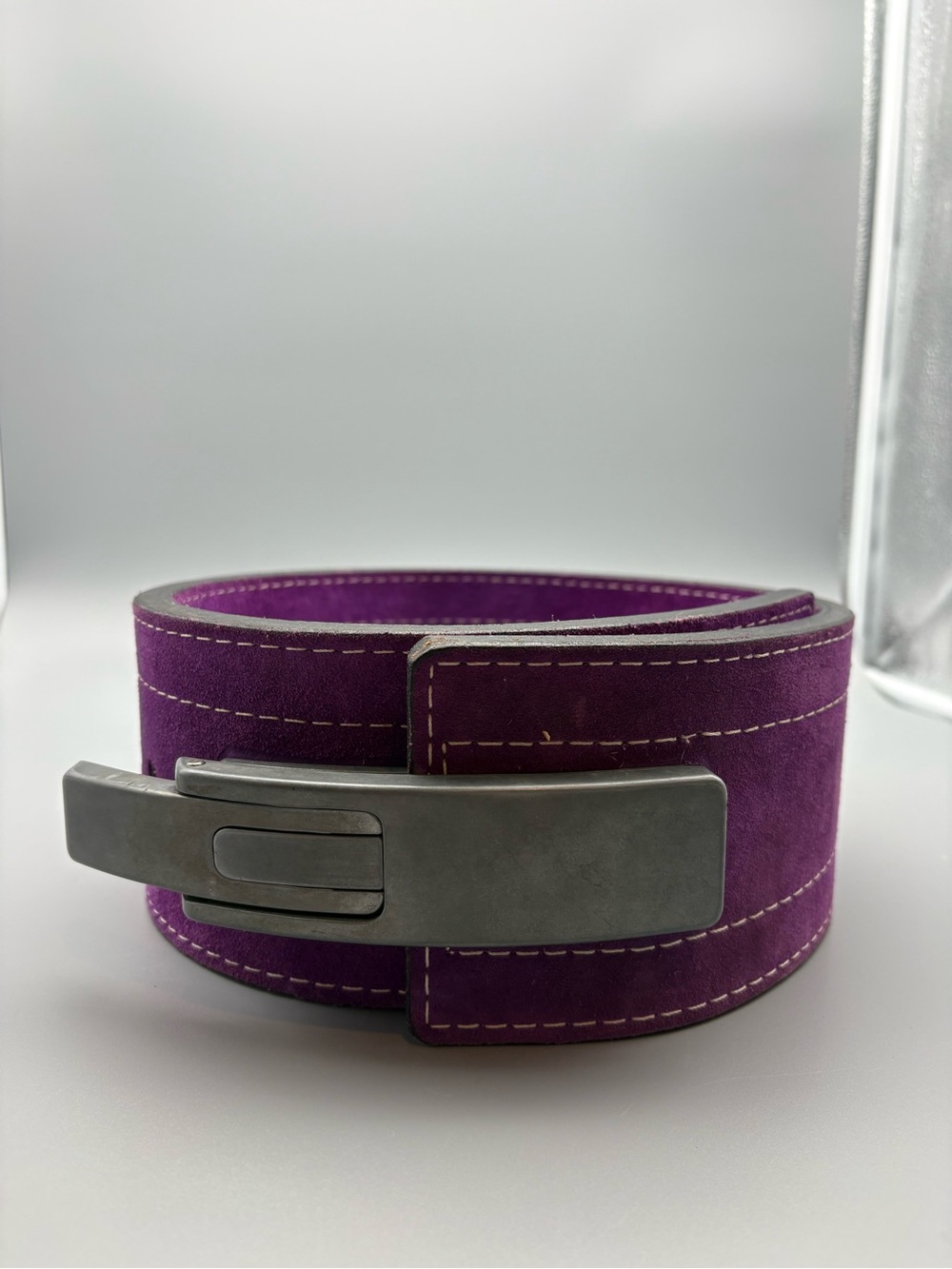 INZER ADVANCE DESIGN Weightlifting Purple Lether Lever Belt
